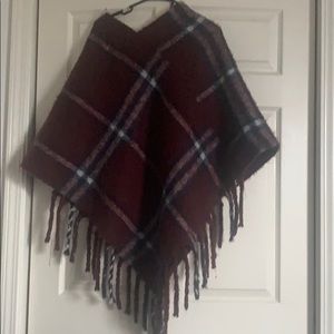 Cute plaid poncho